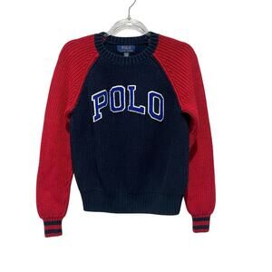Polo Ralph Lauren Boys Knit Seater SIze M 10-12 Preppy CLassic